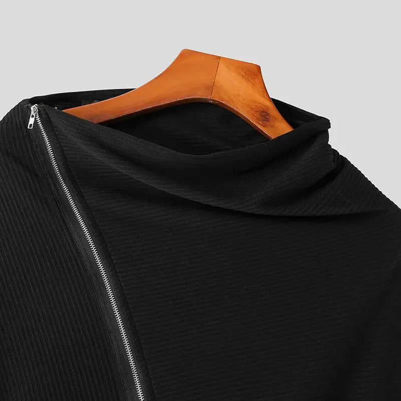 Poncho geometrico con cerniera laterale da uomo ATREND