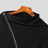 Poncho geometrico con cerniera laterale da uomo ATREND