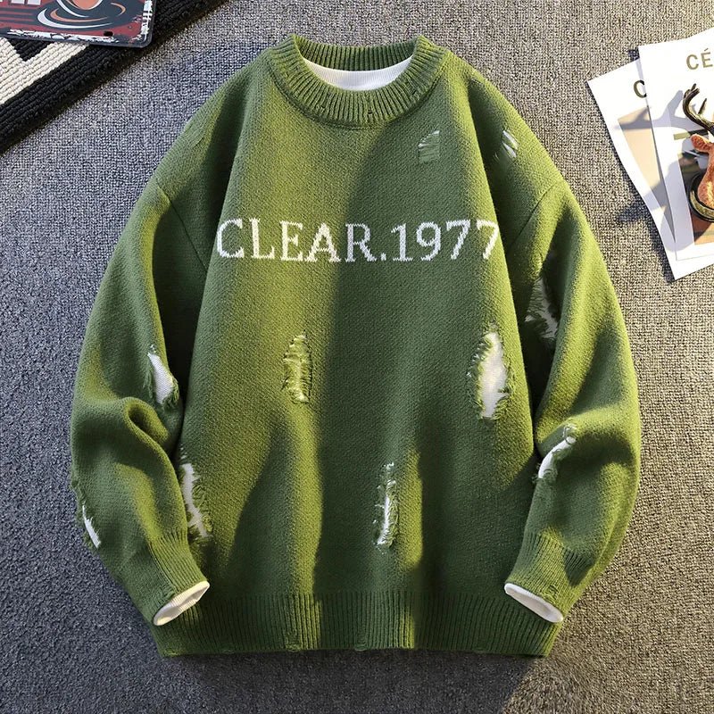 Pullover casua irregolare con lettere da uomo ATREND