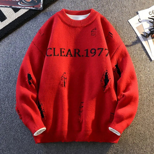 Pullover casua irregolare con lettere da uomo ATREND