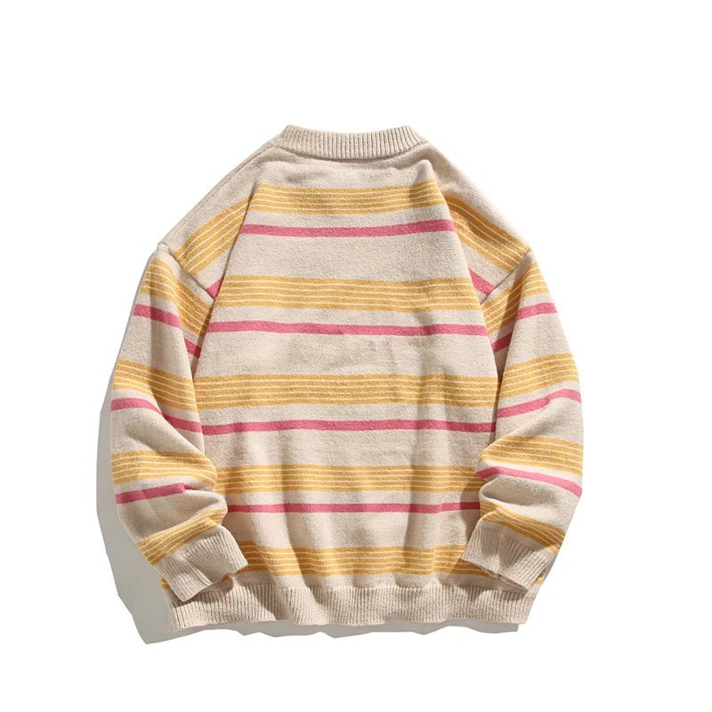 Pullover casual a strisce retrò da uomo - Pullover uomo ATREND