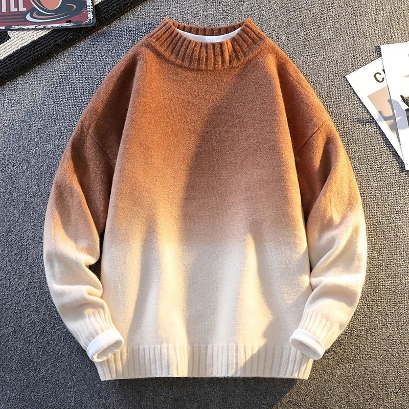 Pullover casual con bordo a contrasto da uomo - Pullover uomo ATREND