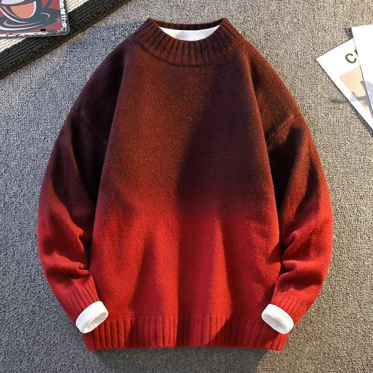 Pullover casual con bordo a contrasto da uomo - Pullover uomo ATREND