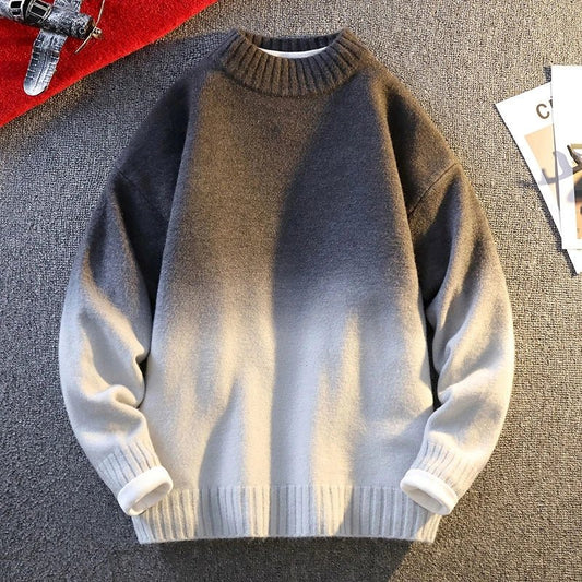 Pullover casual con bordo a contrasto da uomo - Pullover uomo ATREND
