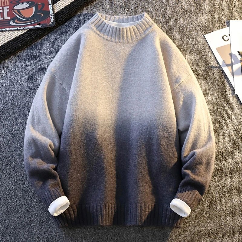 Pullover casual con bordo a contrasto da uomo - Pullover uomo ATREND