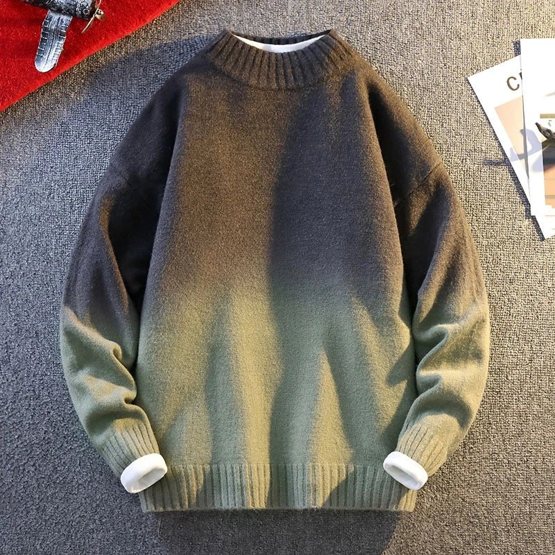 Pullover casual con bordo a contrasto da uomo - Pullover uomo ATREND
