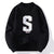 Pullover casual con stampa a lettere da uomo ATREND