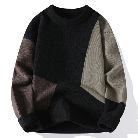 Pullover casual con stampa geometrica da uomo ATREND