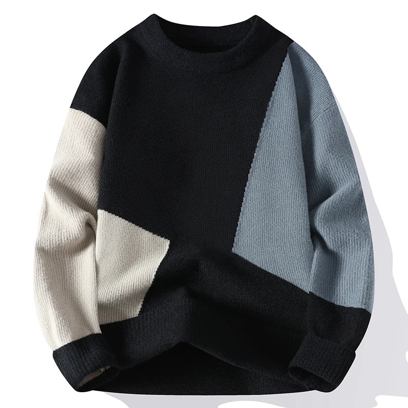 Pullover casual con stampa geometrica da uomo ATREND