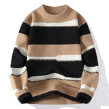 Pullover casual con strisce a contrasto da uomo - Pullover uomo ATREND
