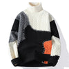 Pullover casual geometrico bicolor da uomo ATREND