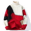 Pullover casual geometrico bicolor da uomo ATREND