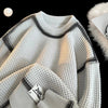 Pullover casual vintage con bordo a contrasto da uomo ATREND