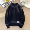 Pullover casual vintage con bordo a contrasto da uomo ATREND