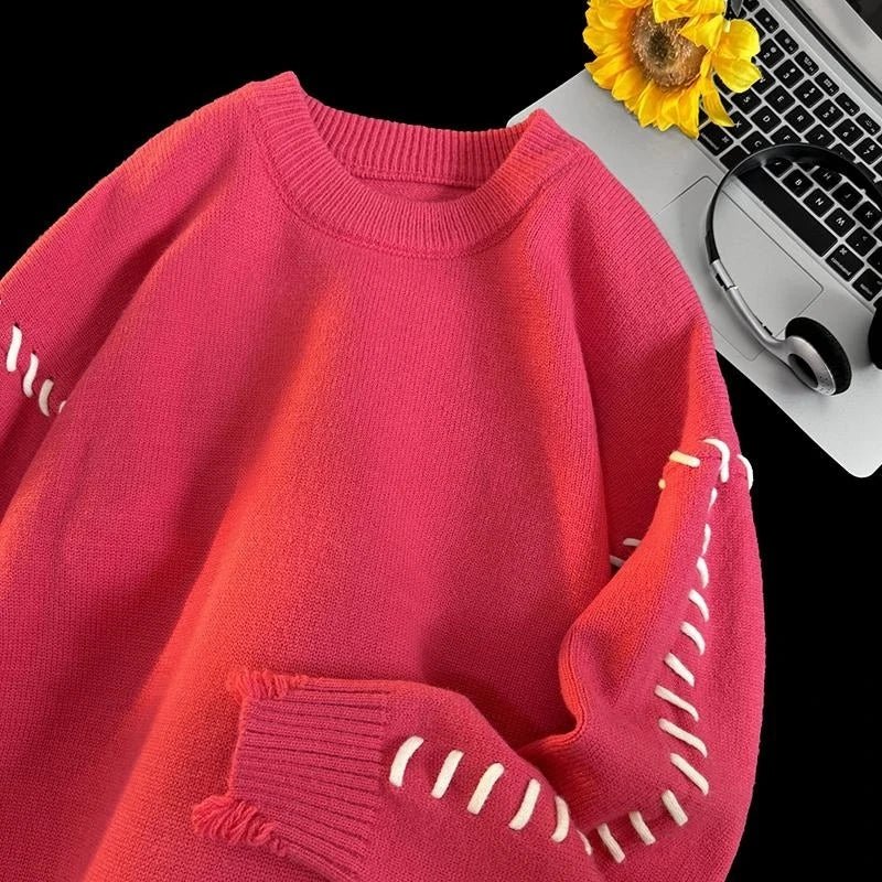 Pullover lavorato a maglia con corde a contrasto da uomo ATREND