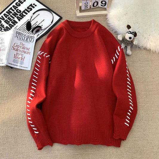 Pullover lavorato a maglia con corde a contrasto da uomo ATREND