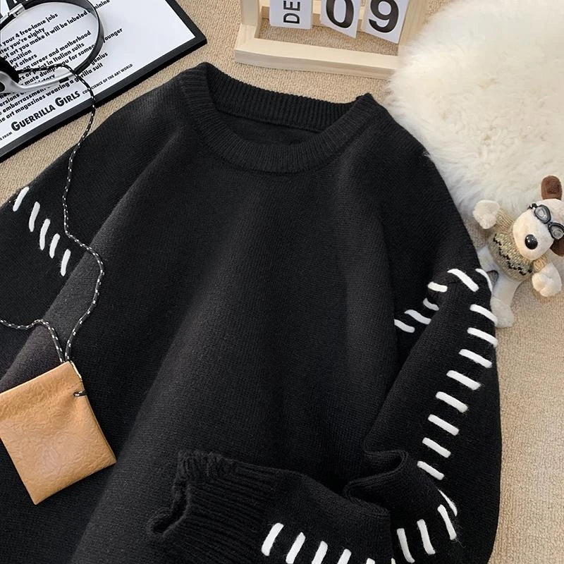 Pullover lavorato a maglia con corde a contrasto da uomo ATREND