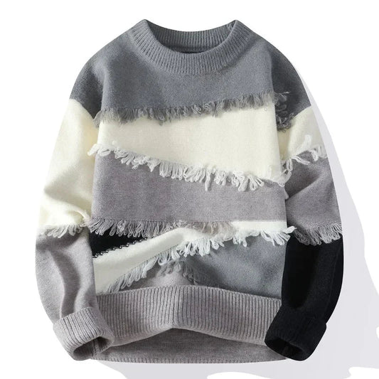 Pullover retrò con frangie da uomo ATREND