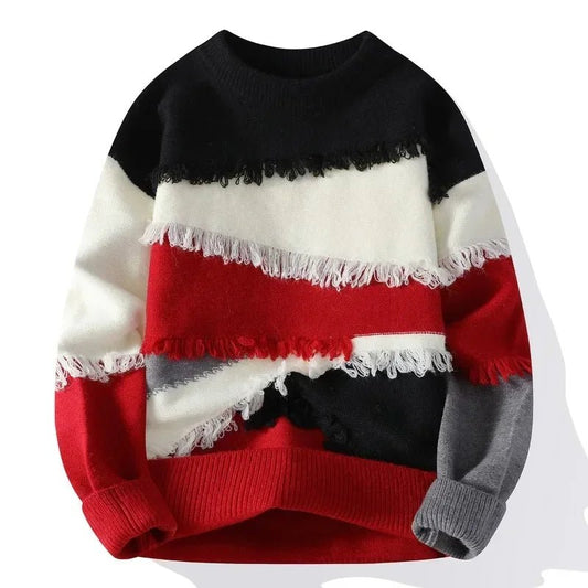 Pullover retrò con frangie da uomo ATREND