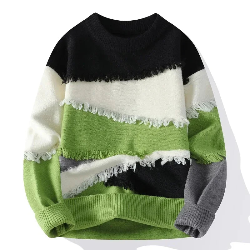 Pullover retrò con frangie da uomo ATREND