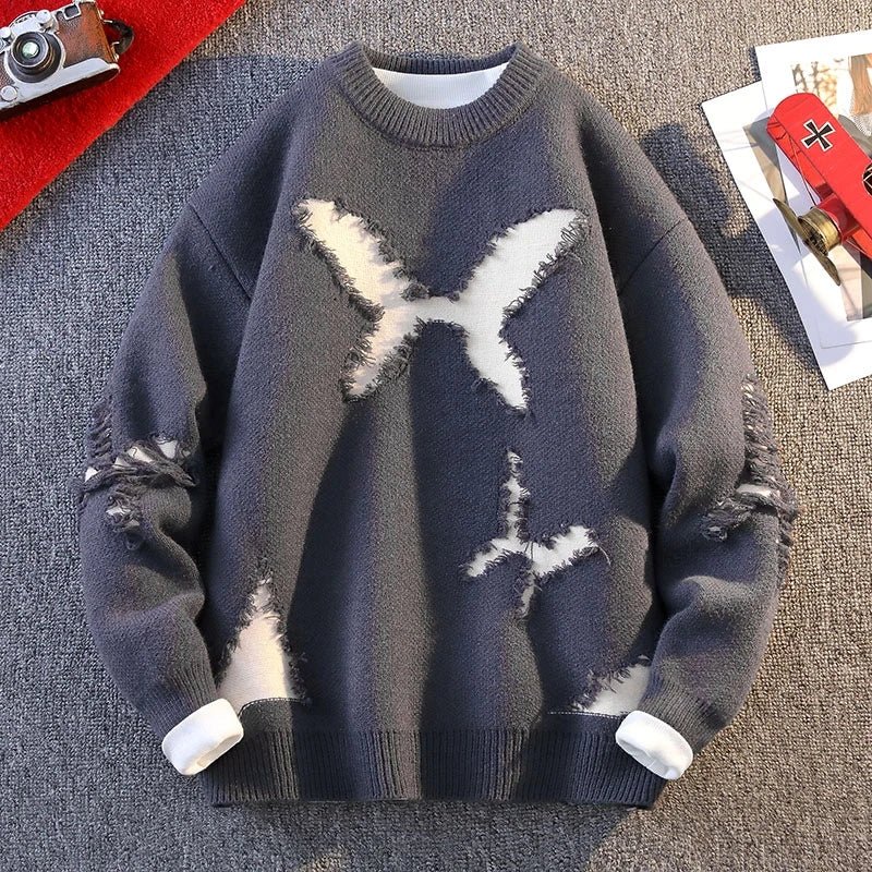 Pullover strappato vintage da uomo - Pullover uomo ATREND