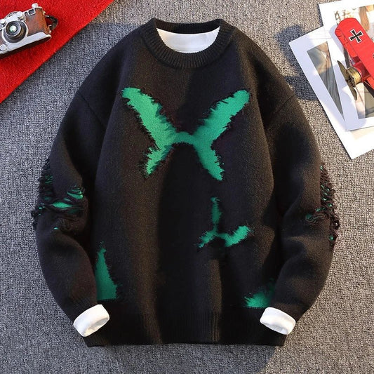 Pullover strappato vintage da uomo - Pullover uomo ATREND