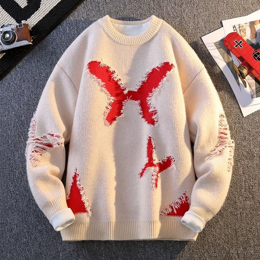 Pullover strappato vintage da uomo - Pullover uomo ATREND