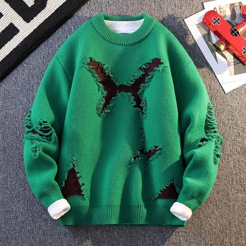 Pullover strappato vintage da uomo - Pullover uomo ATREND