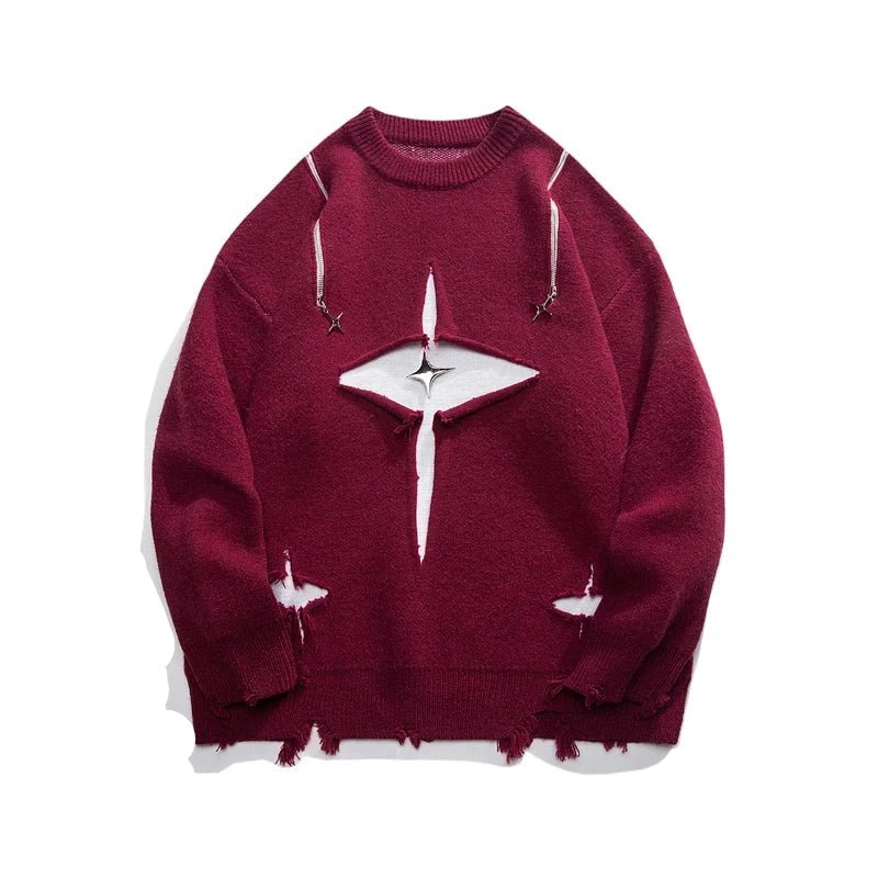 Pullover streetwear irregolare da uomo ATREND