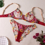 Reggiseno & perizoma in pizzo floreale da donna - Lingerie ATREND