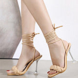 Sandali alla gladiatore con fascia intrecciata da donna - Sandali ATREND