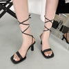 Sandali alla gladiatore con punta quadrata da donna ATREND