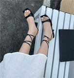 Sandali alla gladiatore con punta quadrata da donna - Sandali ATREND