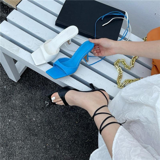 Sandali alla gladiatore con punta quadrata da donna - Sandali ATREND