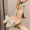 Sandali casual con fascia trasparente e fiocco da donna ATREND