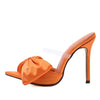 Sandali casual in tela con fiocco e fascia in PVC da donna ATREND