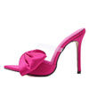 Sandali casual in tela con fiocco e fascia in PVC da donna ATREND