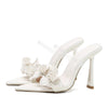 Sandali con doppia fascia trasparente e fiori da donna ATREND