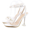 Sandali con fasce in PVC con strass e cinturino regolabile da donna ATREND