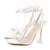 Sandali con fasce in PVC con strass e cinturino regolabile da donna ATREND