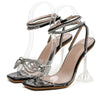 Sandali con fasce in PVC con strass e cinturino regolabile da donna ATREND