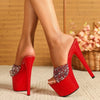 Sandali con para alta e fascia con brillantini da donna ATREND