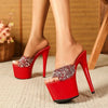 Sandali con para alta e fascia con brillantini da donna ATREND