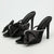 Sandali con tacco nodo a farfalla in seta & cristalli da donna ATREND