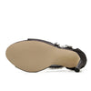 Sandali in pelle PU con fascia in pietre e cerniera da donna ATREND