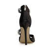 Sandali in pelle PU con fascia in pietre e cerniera da donna ATREND