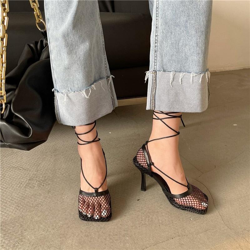 Sandali in rete alla gladiatore da donna - Sandali ATREND