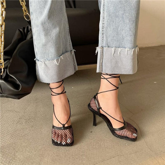Sandali in rete alla gladiatore da donna - Sandali ATREND