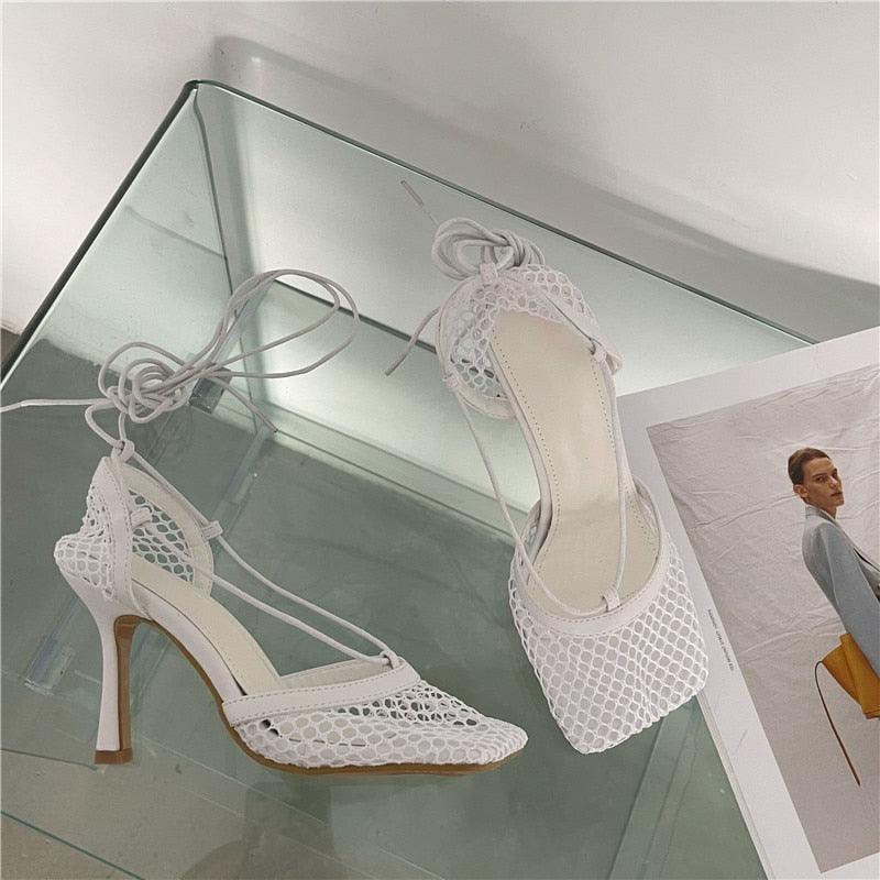 Sandali in rete alla gladiatore da donna - Sandali ATREND
