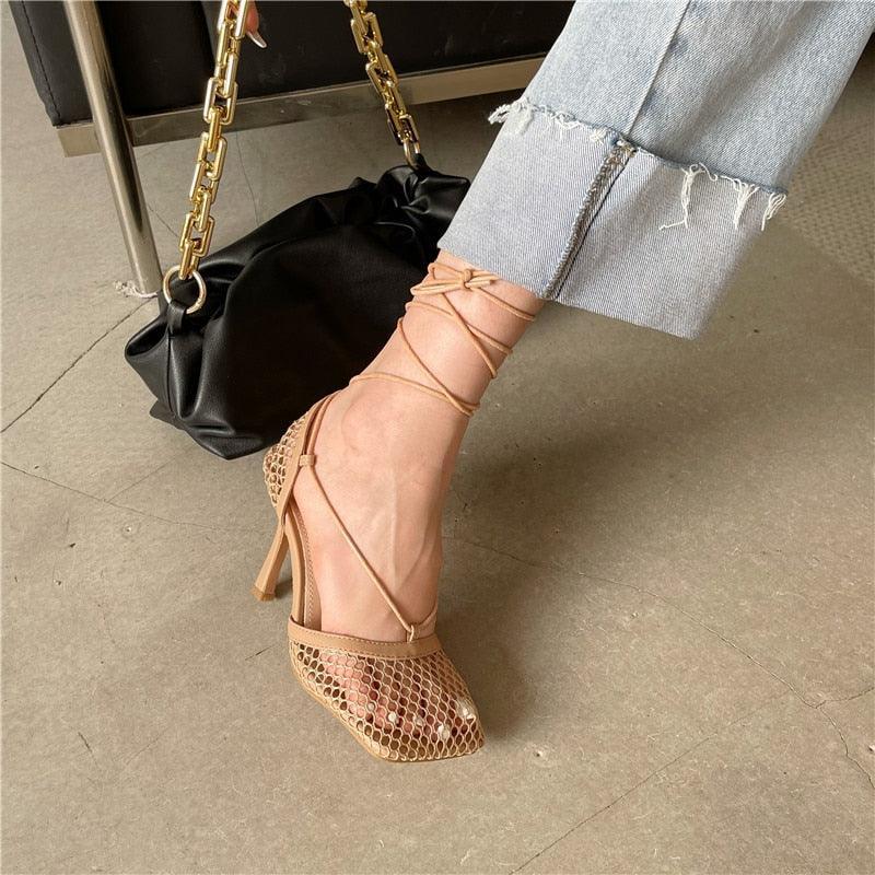 Sandali in rete alla gladiatore da donna - Sandali ATREND